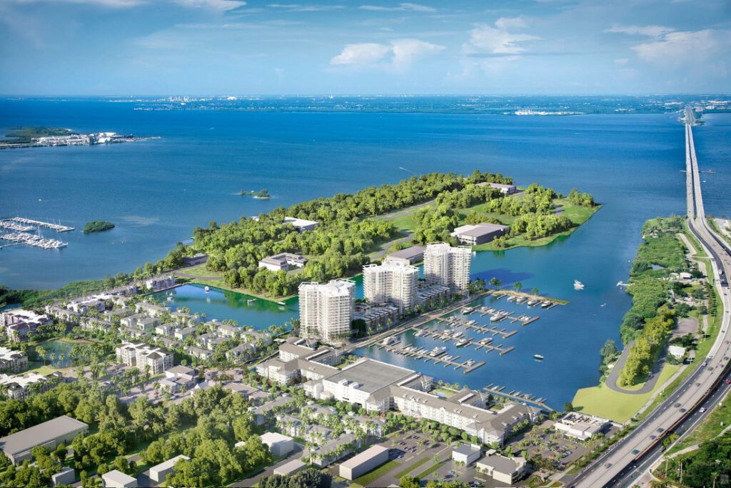 Marina Pointe vízparti lakótornyok privát kikötővel
